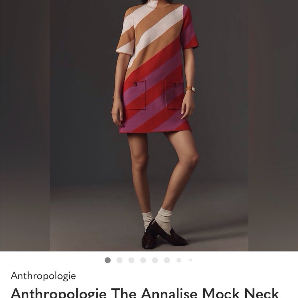Anthropologie Vibrant Striped Mini Dress